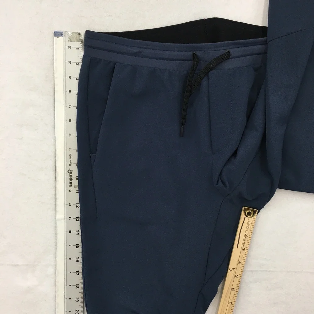UNRL Mens Apex Pants Navy Blue Performance Stretch Joggers Tapered Size M